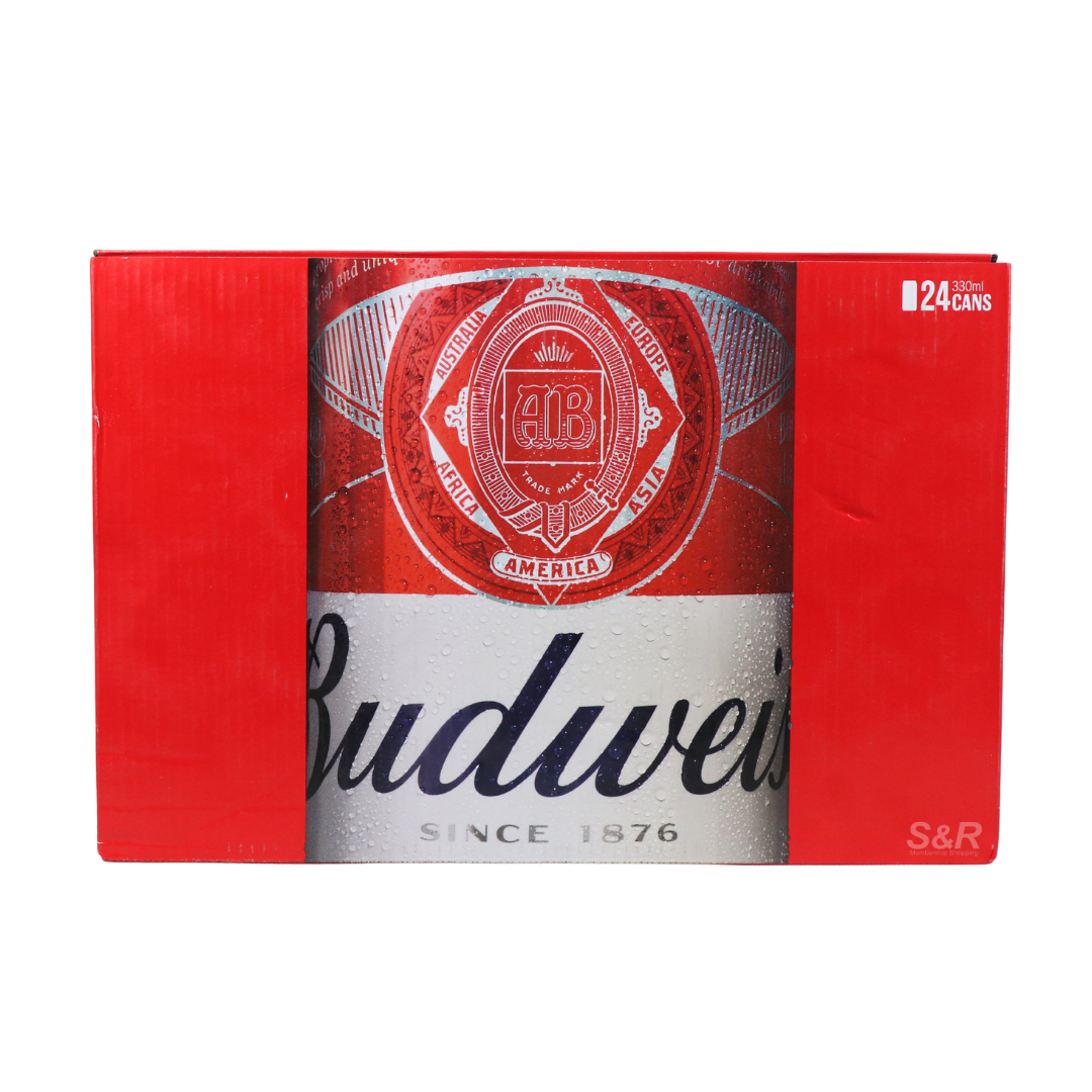 Budweiser Beer 330mL x 24 cans